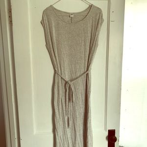 Gray Jersey Midi Dress